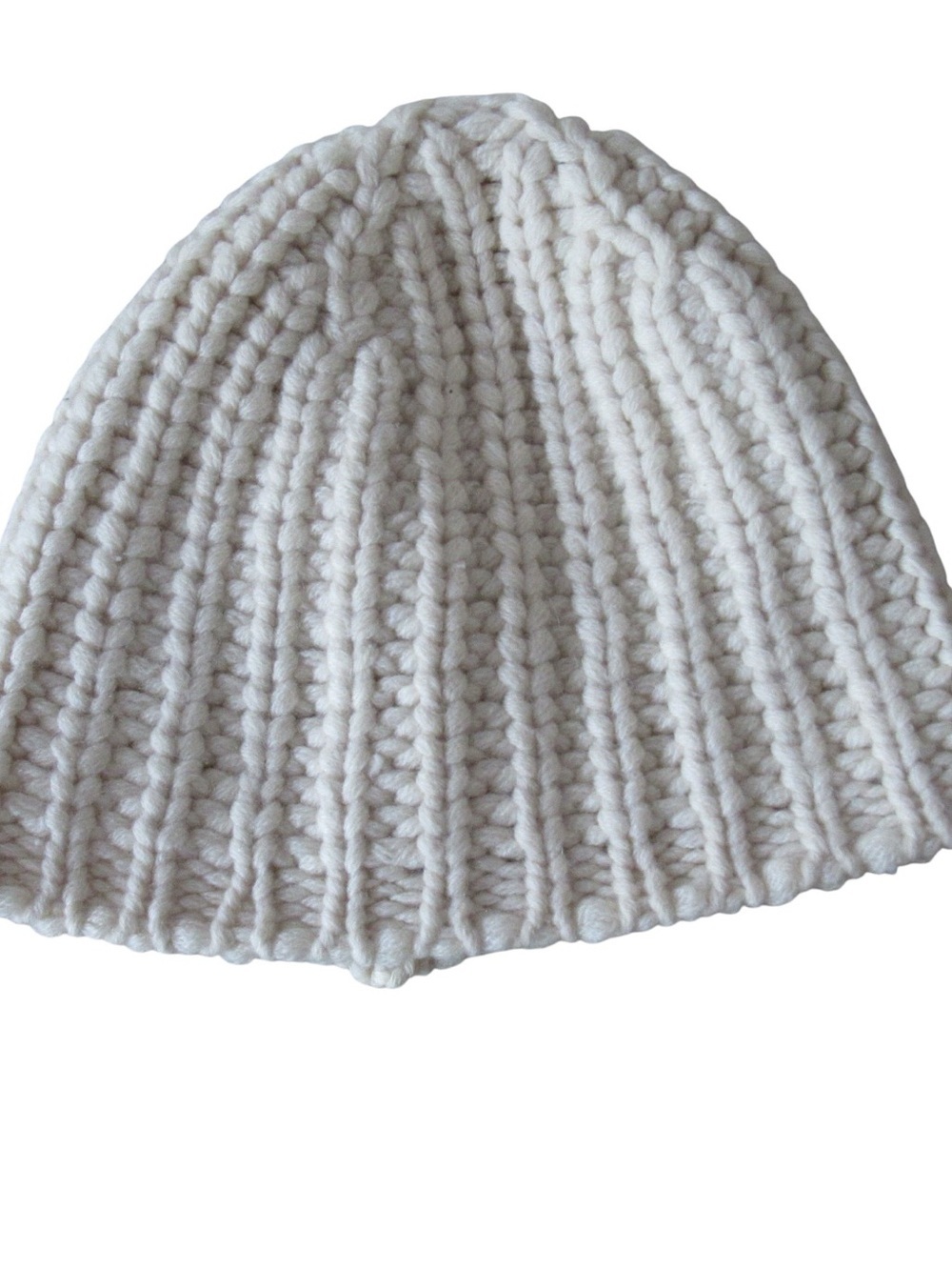 Martin Osa Cream Cable Knit Beanie Hat One Size Wool Cashmere Winter Classic